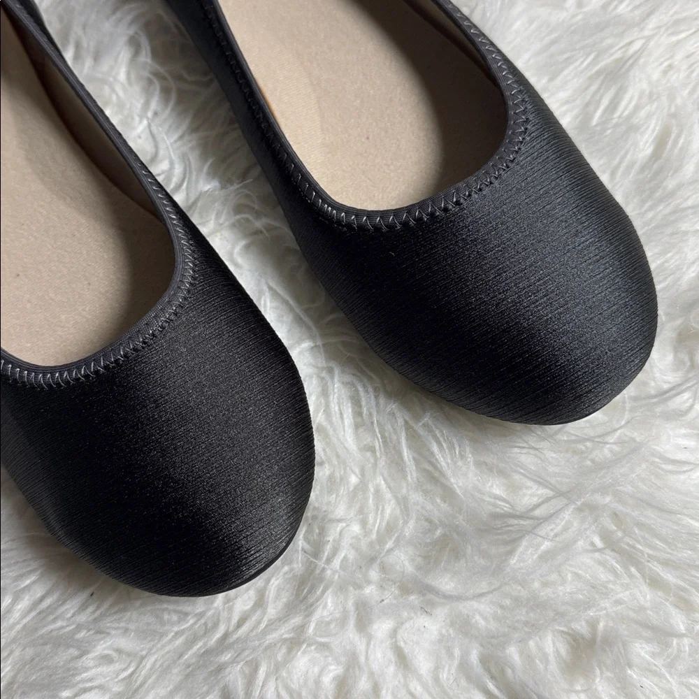STRETCHIES PEWTER BALLET FLATS
